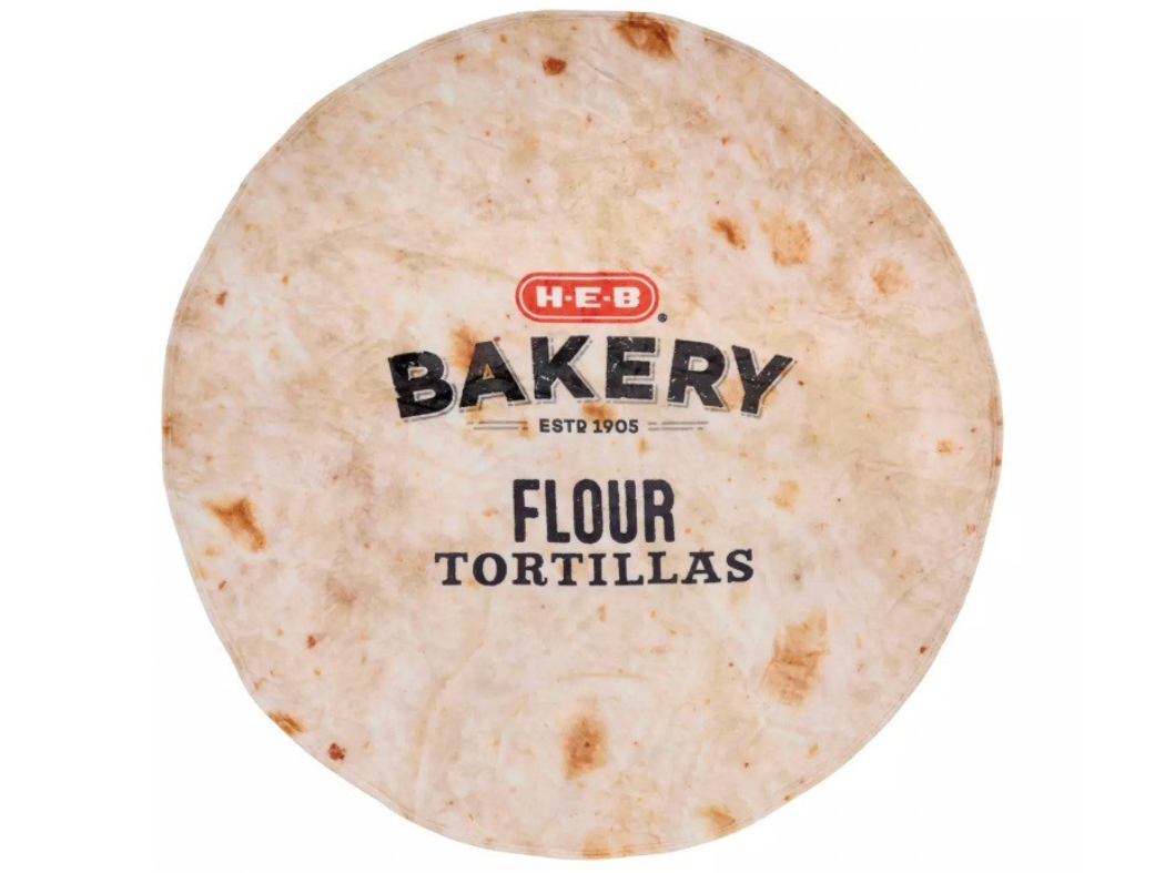 Snuggle up like a burrito in your very own HEB tortilla blankie